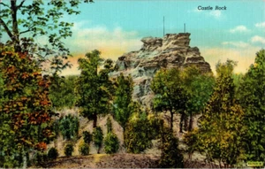 1949 Castle Rock - Rock River - Dixon, Illinois Postcard Divided Posted - Picture 1 of 2