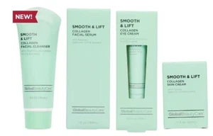 Global Beauty Smooth & Lift 4PC Skin Care Set Cleanser Serum Eye & Skin Cream - Picture 1 of 4