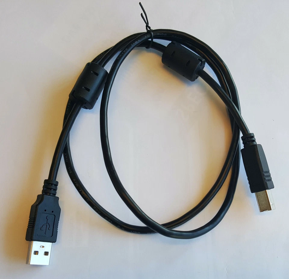 High Speed USB 2.0 Cables with 2 Ferrite Chokes, A Male to B Male, 1m,RoHS (50x) - Image 1 of 2