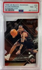 1999 Upper Deck Black Diamond #60 Allen Iverson DIAMOND CUT Die-Cut NM-MT PSA 8