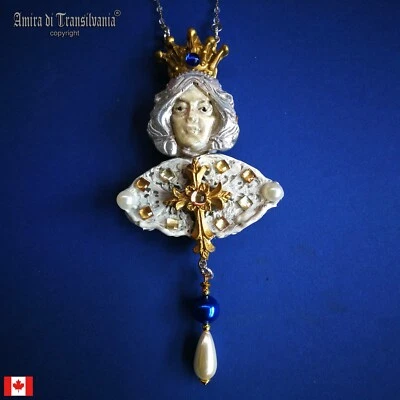 Royal Crown King Jewelry  Victorian Necklace Pendant Gothic Imperial Jewellery - Image 1 of 4