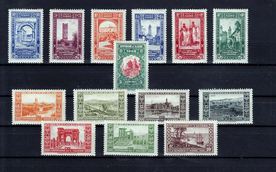 ALGERIA ALGERIE  1930  YVERT 87-100  VIEWS  COMPL. SET    MLH* - Image 1 of 1
