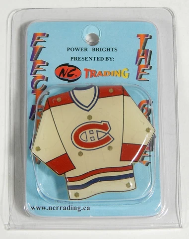 Montreal Canadiens Flashing LED Light-Up Jersey Magnet Pin New NIP Habs Hockey Cover