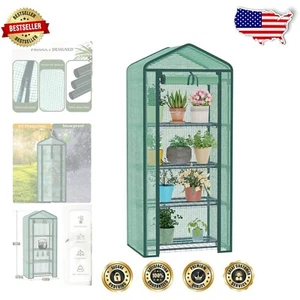 Heavy-Duty Greenhouse for Seedlings with 4 Adjustable Shelves and Easy Setup - Picture 1 of 9