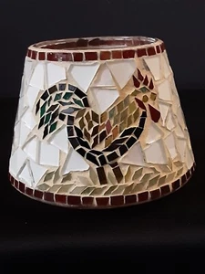 Vintage Mosaik Home Interiors Kerzenlampenschirm mit Hahn - Bild 1 von 11