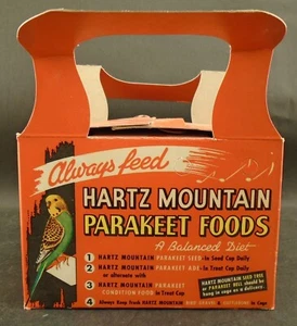 🦜 Vintage Hartz Mountain Cardboard Parakeet Carrying Box Good Cond - Picture 1 of 9