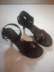 Donald J Pliner Heel Black Strappy Sandal "Diana" Made in Italy Size 6M ~ EUC - Picture 1 of 16