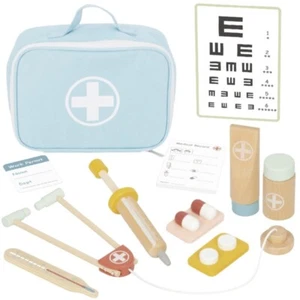Little Doctor 11 Piece Pretend Playset – Wooden Medical Kit with Carry Case - Picture 1 of 1