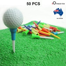 50pcs 83mm High Quality Multi Color Plastic Golf Tees Rubber Cushion Top