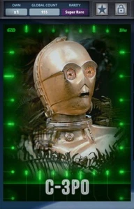 Topps Star Wars Card Trader 2023 Droids C-3PO Super Rare Digital Card - Picture 1 of 3