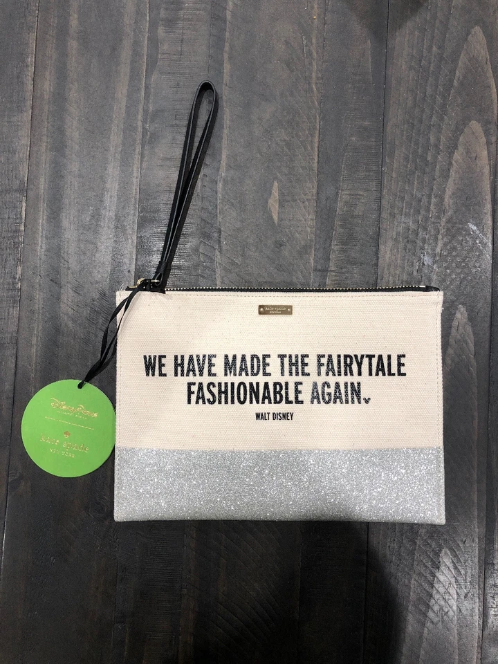 Disney Made the Fairytale Fashionable Again Canvas Glitter Clutch Kate Spade