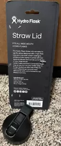 HYDRO FLASK BLACK WSLB Straw Lid Wide Mouth Hydroflask Bottles Fits OPEN BOX NEW - Picture 1 of 2