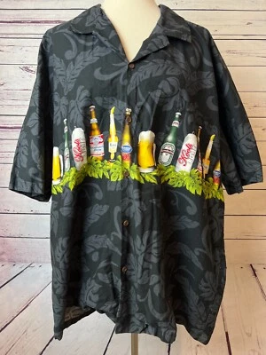 Aloha Republic Hawaiian Shirt Tropical XXL Mens 2X 2XL Beer party USA Vintage - Image 1 of 4