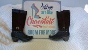 Naot Gratify Boots Black Pearl Leather/Hash Suede Women's Size EU 38 US 7 - NWOB - Picture 1 of 8