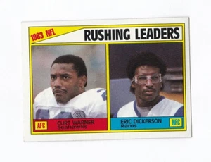 1984 Topps #204 Rushing Leaders Curt Warner Eric Dickerson Seahawks Rams - Imagen 1 de 2