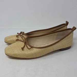 J. McLaughlin Beige and Brown Ballet Flats Size 9 - Picture 1 of 6