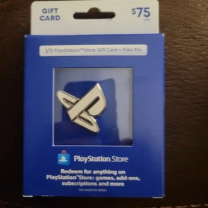 Playstation Logo Promo Pin PS1 PS2 PS3 PS4 PS5 Weiß & Silber Logo.  NUR PIN - Bild 1 von 1