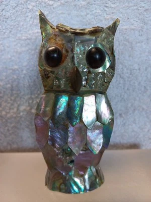 Statue En Coquillages Nacrée Forme Chouette.....2615 - Photo 1/4