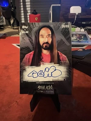 Topps 2021/22 Steve Aoki Football Festival On Card Auto /99 Black - Image 1 of 3