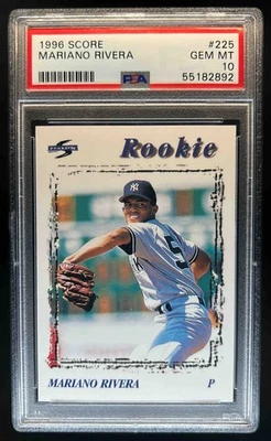 1996 Score Mariano Rivera Rookie RC #225 Yankees PSA 10 - Image 1 of 2