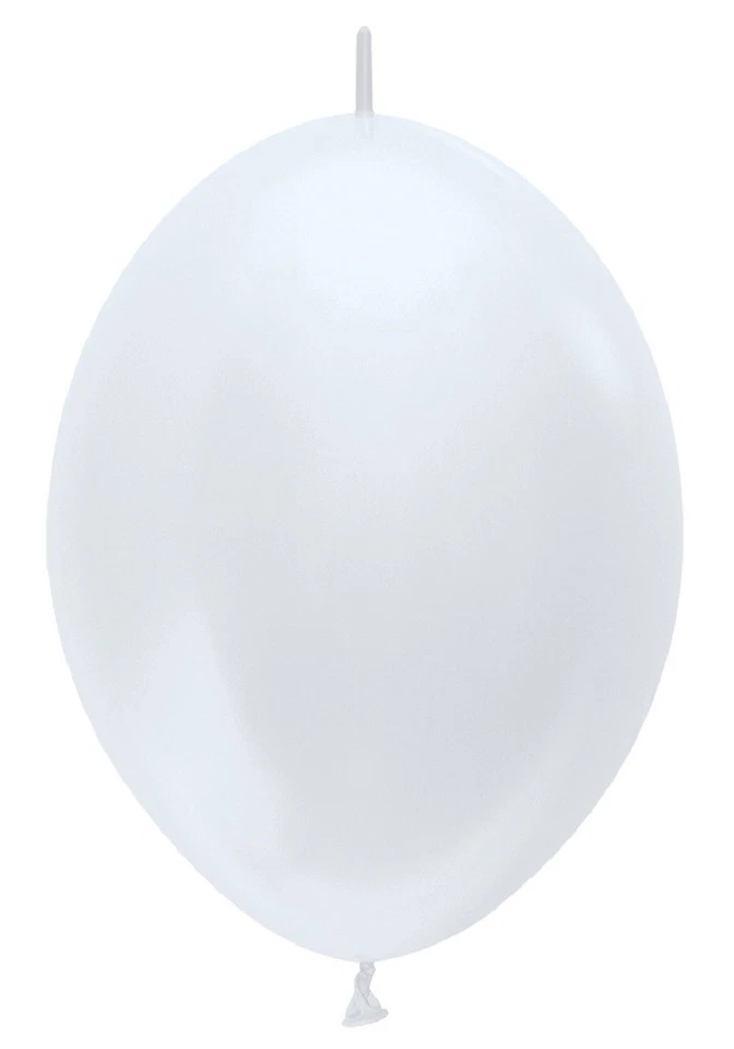 Sempertex Link o Loon 405 Satin Pearl White Weiß 30cm 12 Inch Latex 50 St Ballon - Bild 1 von 1