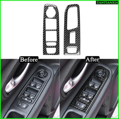 Panel elevador de ventana de fibra de carbono real para Jeep Renegade 2015-23 Foto 1 de 4