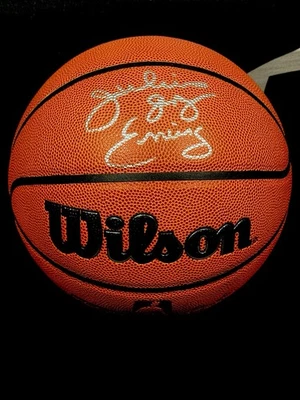 Julius “Dr J” Erving Signed Authentic Series Basketball Philadelphia 76ers JSA  - Image 1 of 2