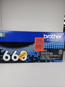 Brother TN660 High Yield Black Toner Cartridge 2600 Page Yield Genuine OEM - Picture 1 of 4