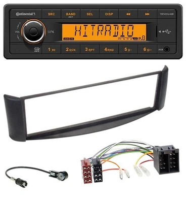 Continental 1DIN USB AUX MP3 Autoradio für Smart ForTwo (1998-2007) - Bild 1 von 4