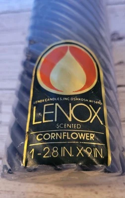 Vela Pilar Lenox 9" Azul Aciano Perfumada Sellada Retorcida Nueva  Foto 1 de 4