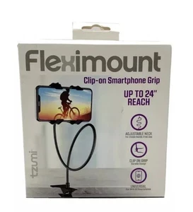 TZUMI Fleximount Clip-On Grip Cell Phone Holder Up to 24" Reach Adjustable New - Picture 1 of 2