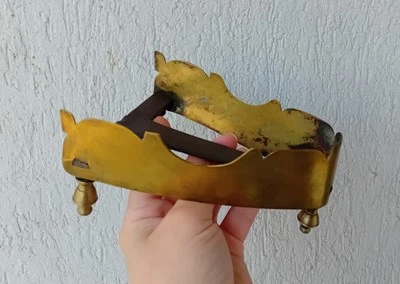 Ancien Support De Fer À Repasser Repose Fer en bronze ou laiton - Photo 1/4