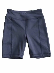 New Girls Tek Gear Soft Tek Slate Blue High Rise, Side Pocket Bike Shorts Size M - Picture 1 of 5