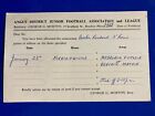 Referee App Card Scottish Junoirs Cup Kirriemuir Thistle v Brechin/Arbroath 1964