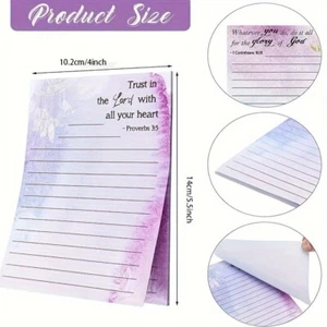 Bible Verse Flower Butterfly Paper Notes 30 Sheets 10.2cm x 14cm - Picture 1 of 4