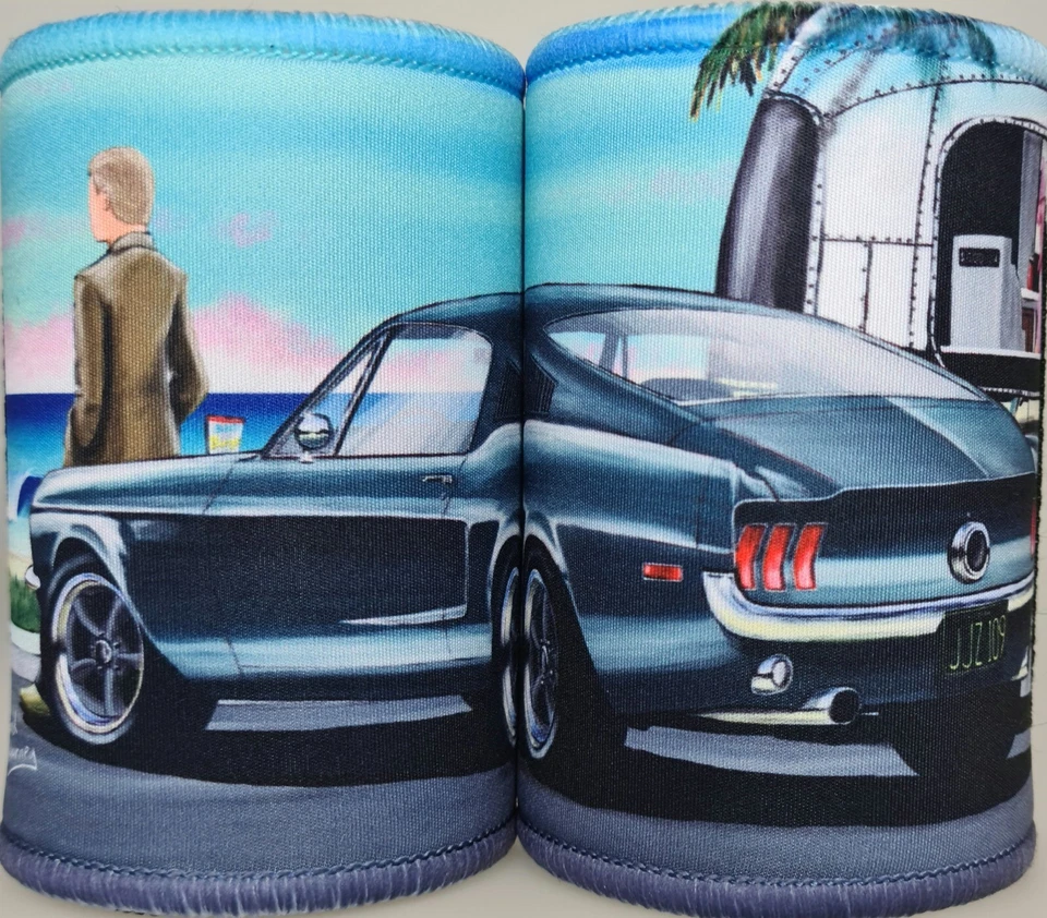2 X STUBBY HOLDER James Dean Bullitt Mustang - image 1 of 1