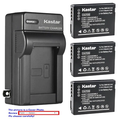 Kastar Battery Wall Charger for Panasonic DMW-BCG10E DMW-BCG10GK DMW-BCG10PP
