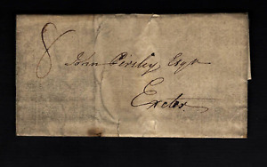 1826 STAMPLESS FOLDED LETTER Weymouth, MA Re:Offer to pay back rent John Pirsley