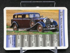 2D Nürburg 500 Pullmann Limousine Mercedes Benz History Classic Collection Card - Picture 1 of 12