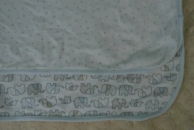 Детское одеяло First Impressions Elephants Stars синее белое серое безопасное милое - Изображение 1 из 4