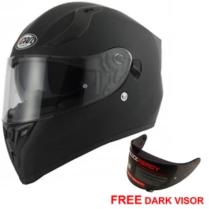 Casco de moto Vcan V128 negro mate visera oscura libre - Imagen 1 de 8