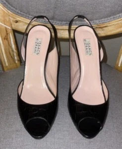 👠 Isaac Mizrahi Shoes Croc Peep Slingback Heels 10B - Picture 1 of 6