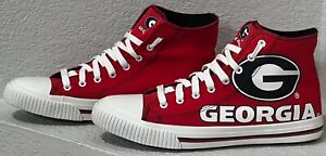 GEORGIA BULLDOGS Red/Black FOCO NCAA "High Top Sneakers" Shoes (Men's Size 10)