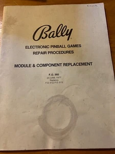 Bally Electronic Pinball Games Repair Procedures Manual Module / Component 1977 - Picture 1 of 3