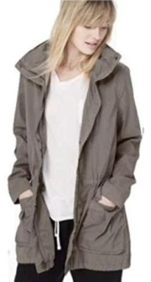 James Perse Standart Utility Lightweight Hooded Jacket Parka STAG Color sz L (3) - Image 1 of 4