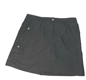 Izod XFG Women Skort Skirt Size 6 Black Mid Rise Pockets Zip Slit Golf - Picture 1 of 12