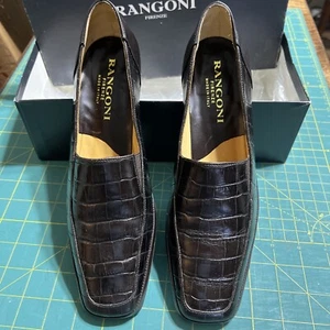 Amalfi By Rangoni women's Loafers Brown Croc Prints size 9 N (AA) - Picture 1 of 8