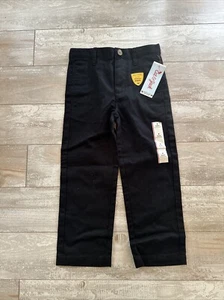 Cat & Jack Boys Uniform Pants Size 4 Black Durable Knee NWT - Picture 1 of 4