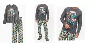 Marvel Avengers Pyjamas Iron Man Hulk Captain America Thor Adults Mens S-2XL PJs - Picture 1 of 6