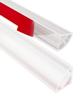 Silicone Shower Threshold Water Dam Barrier - Transparent Collapsible Self Adhes - Picture 1 of 12